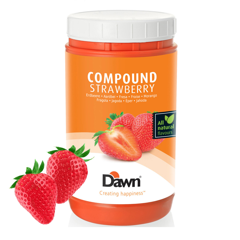 Compound fresa aroma en pasta (caja 4 bot.de 1 l.)