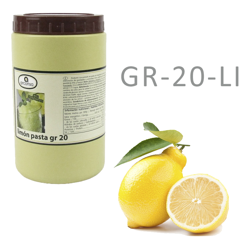 Limon pasta gr-20 (tarro 1.5 kg.) (caja 4 tarros)