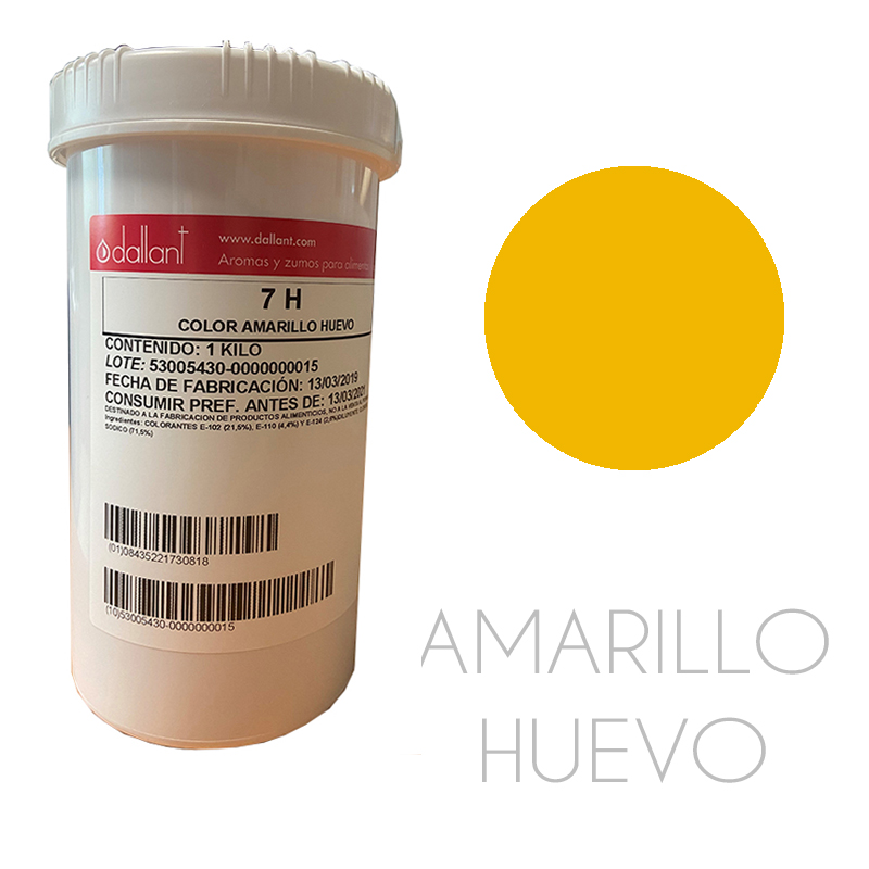Color amarillo huevo ref. 7-h bote 1 kg