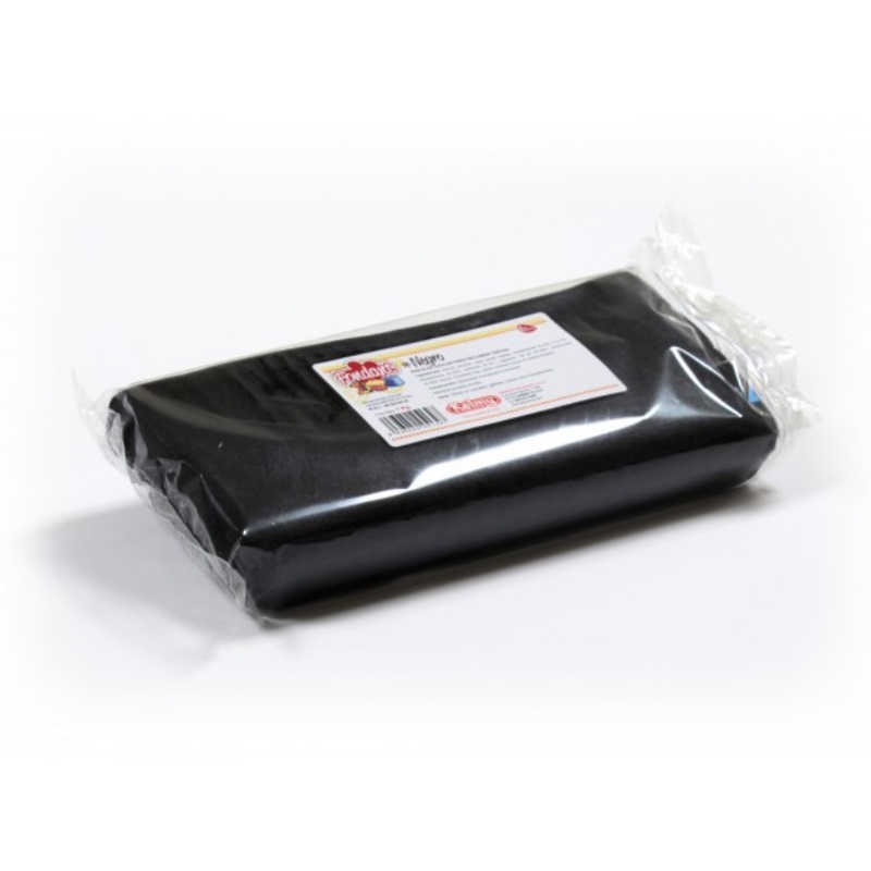 Pasta de azucar negra(natural) (caja 6 pqtes 1 k.) kelmy