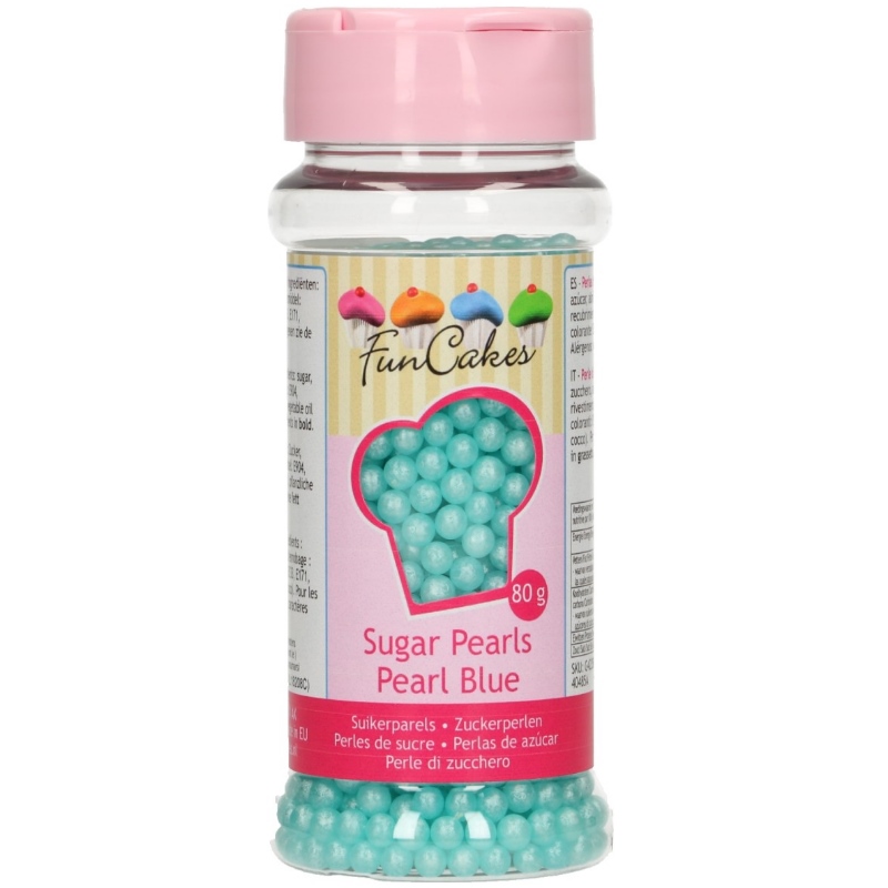 Funcakes perlas azul nacar (bote 80 gr.). g42350
