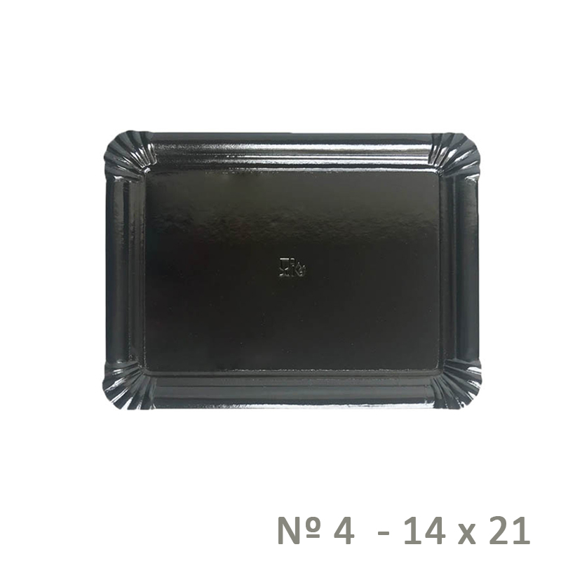 Bandeja negra carton nº 4 14x21 - pq.100-c.1000 u