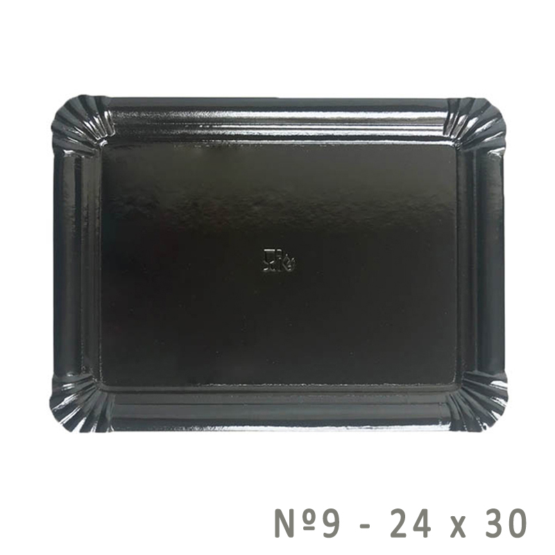 Bandeja negra carton nº 9 24x30 - pq.100-c.300 u
