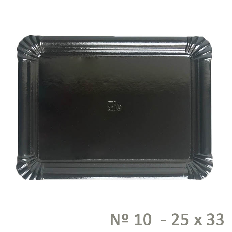Bandeja negra carton nº 10 25x33-pq.100-c.300 un