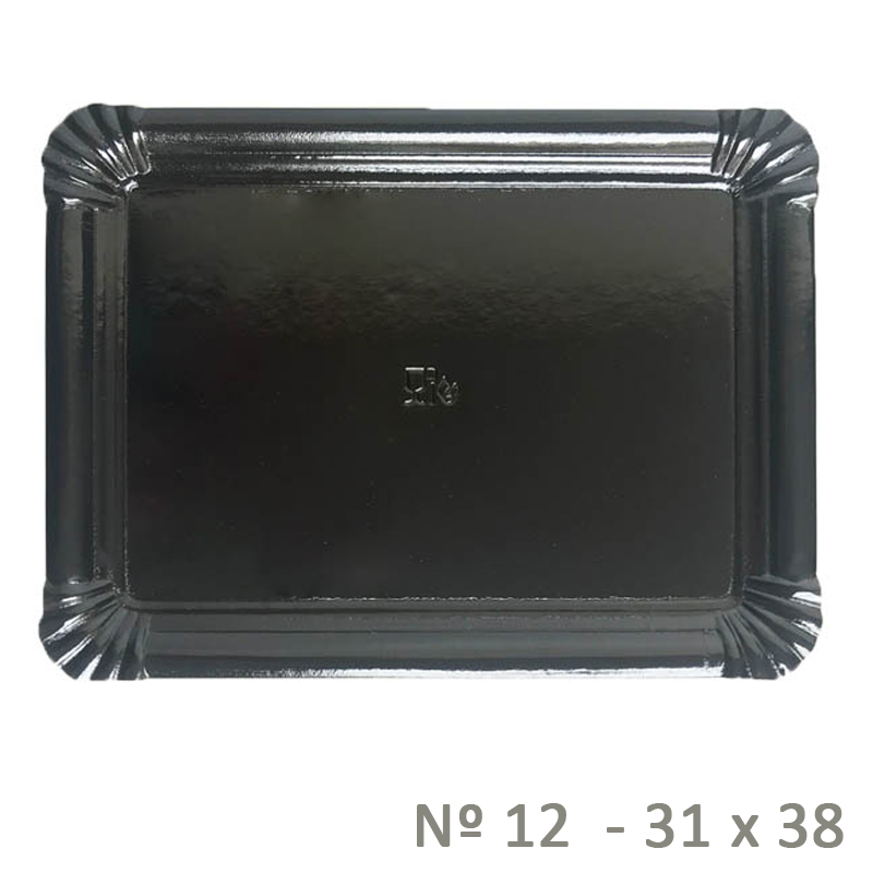 Bandeja negra carton nº 12 31x38 - pq.50-c.200 un