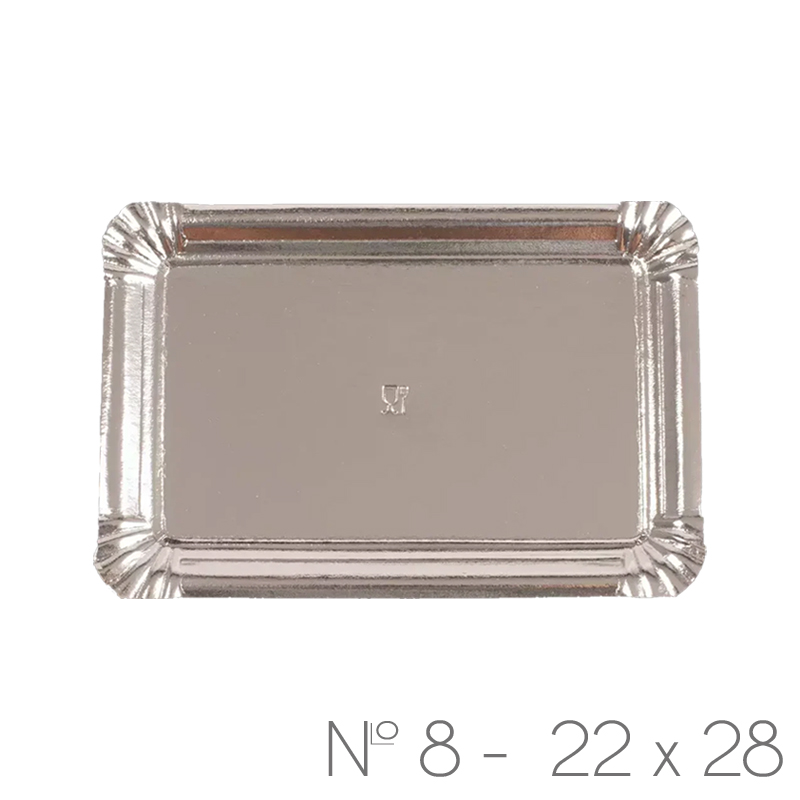 Bandeja carton plata nº 8 (22x28)-pq.100-c.400 u