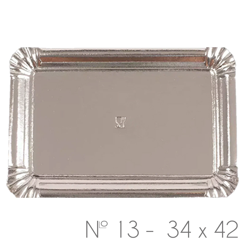 Bandeja carton plata nº 13 (34x42)-pq.50-c.150 u