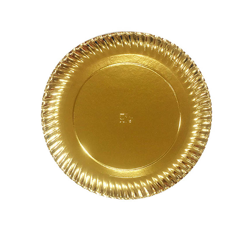 Platos carton oro 20 cm.-pq.100-