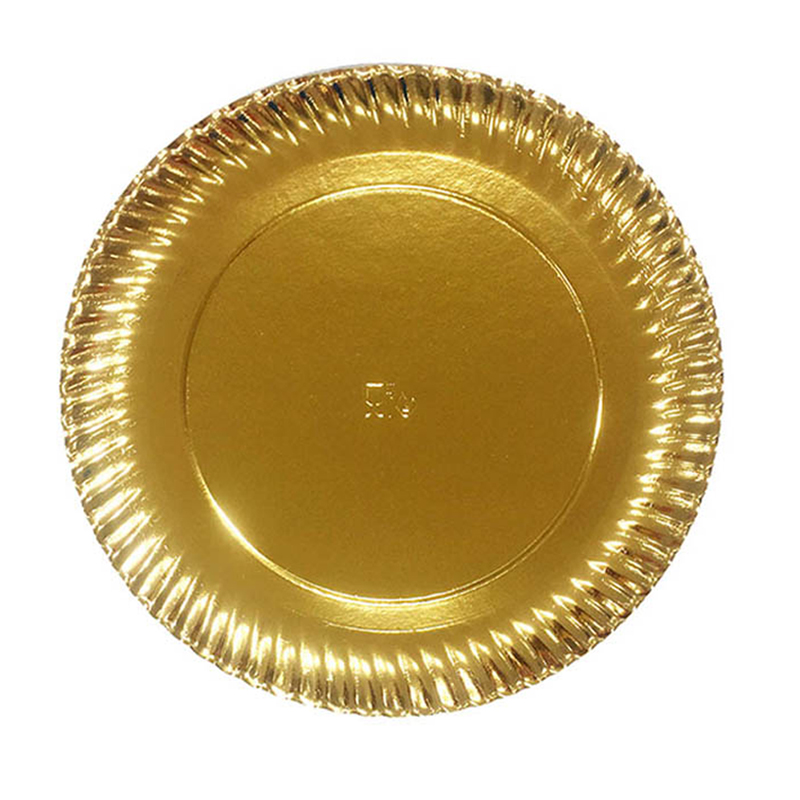 Platos carton oro 27 cm.-pq.100-c.600 u.