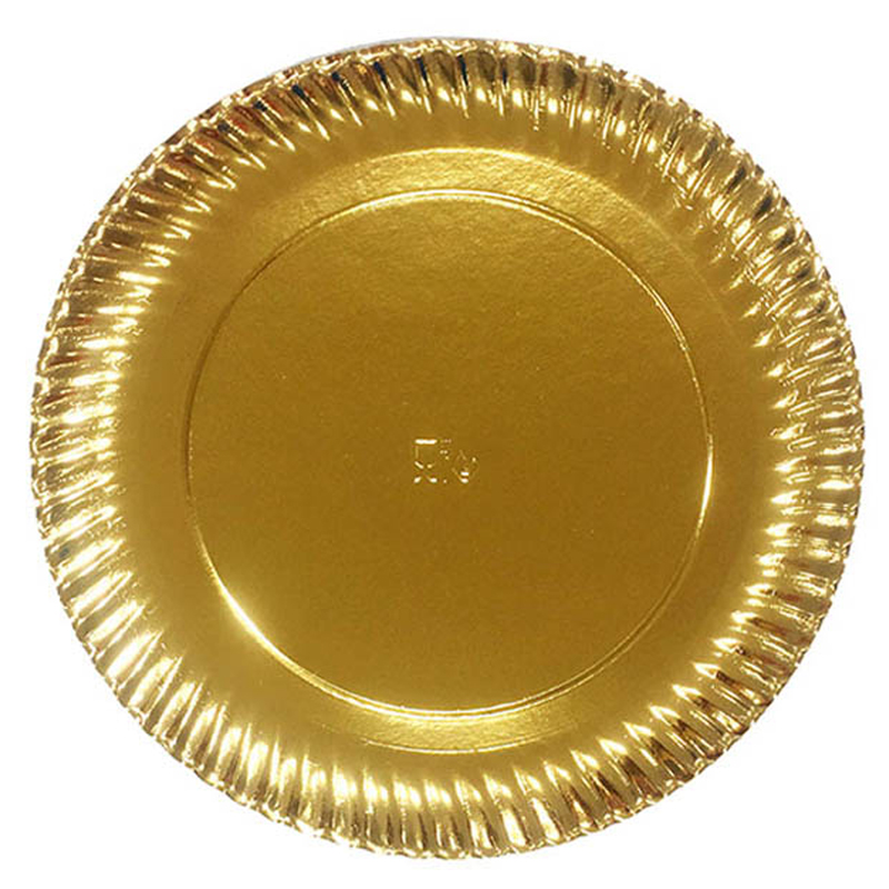 Platos carton oro 32 cm.-pq.50-c.250 u.