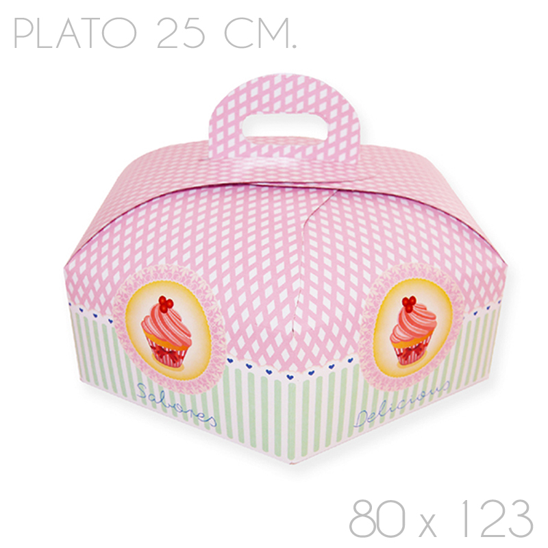 Caja pleg .hexag. plato 25 (caja 50 und.)