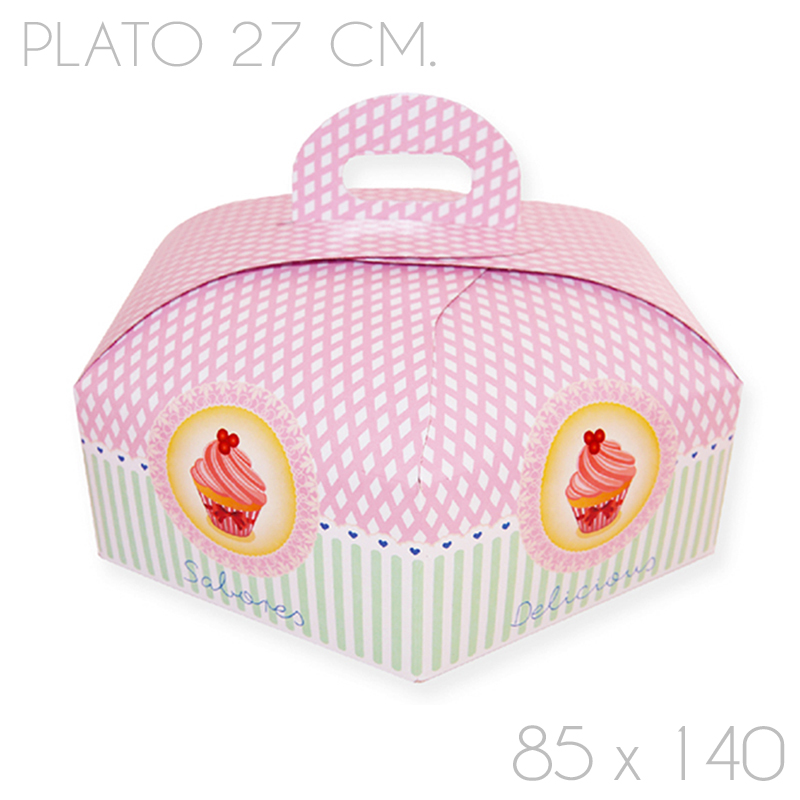 Caja pleg. hexag. plato 27 (caja 50 und.)
