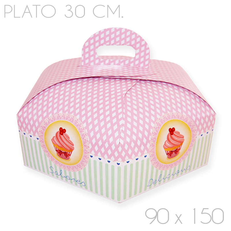 Caja pleg. hexag. plato 30 (caja 50 und.)