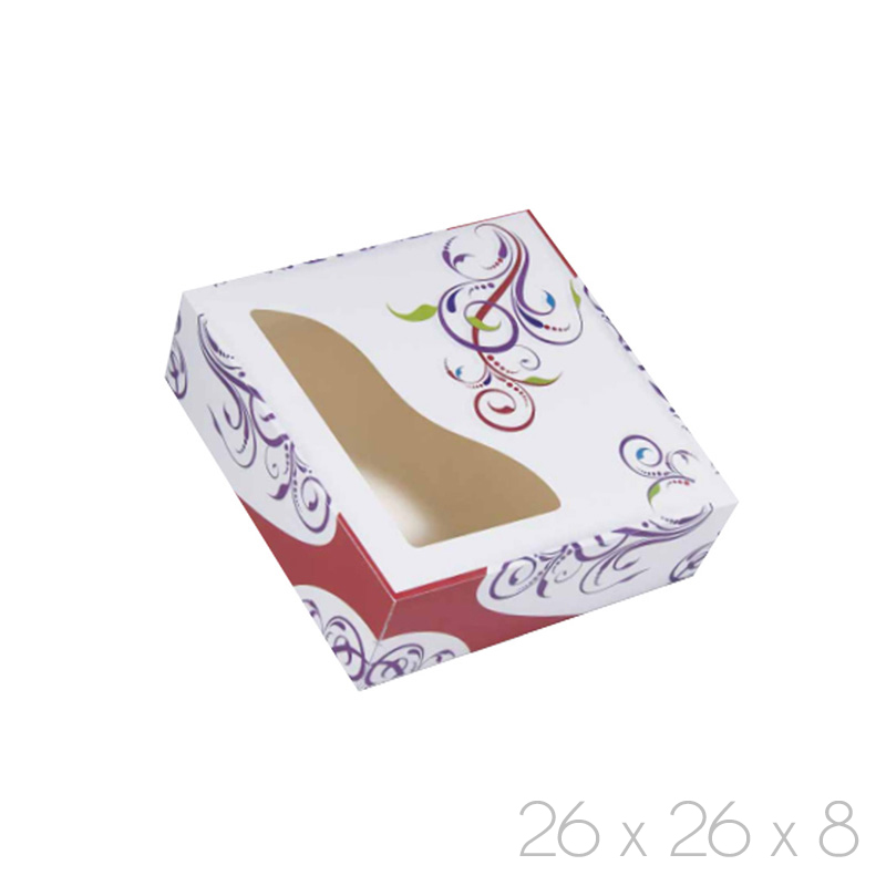 Cajas con ventana "trendy" 26x8