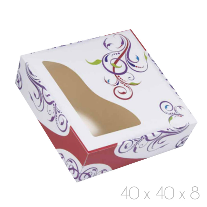Cajas con ventana "trendy" 40x8