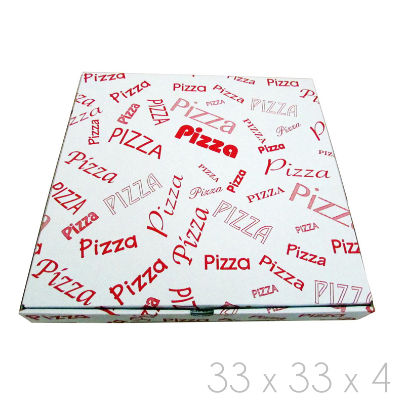 Caja pizza genérica 33x33x3.5 (pqte. 100 und.flejado)