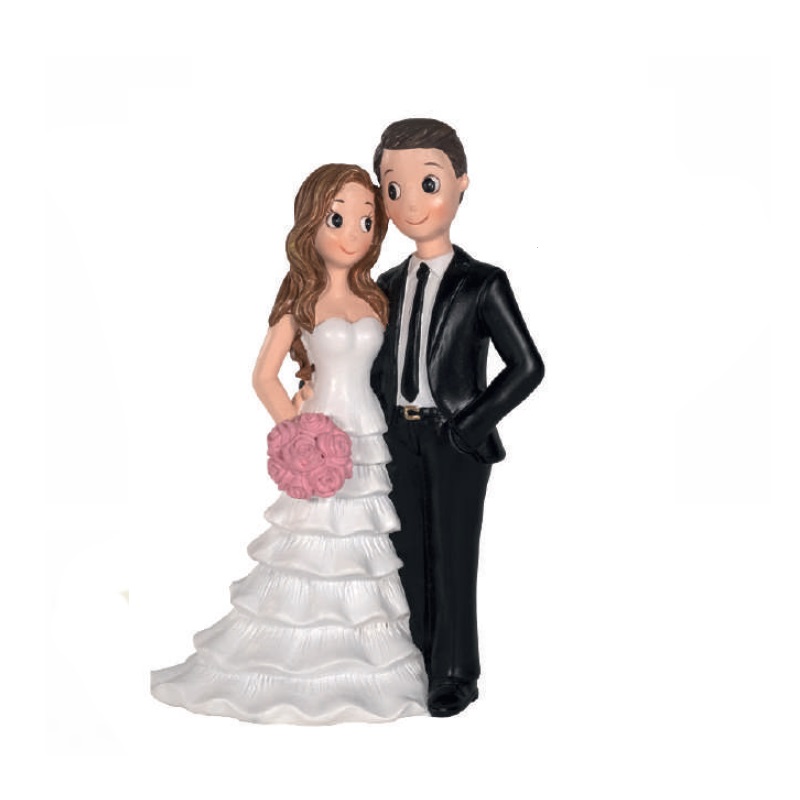 Pareja novios ramo poliresina - 16 cm. - 202251