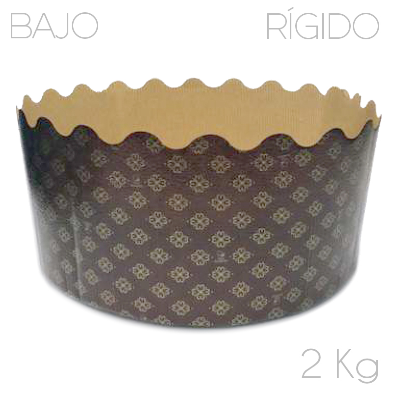 Molde papel horno panettone bajo rig. 2 kg-g9f03015p m275x160-c.200 u.