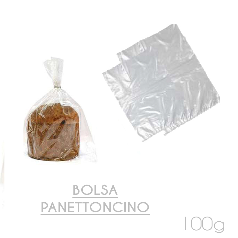 Bolsa para panettoncino polipro.100 gr.pq.100 u. (c.20 p.) 15x25