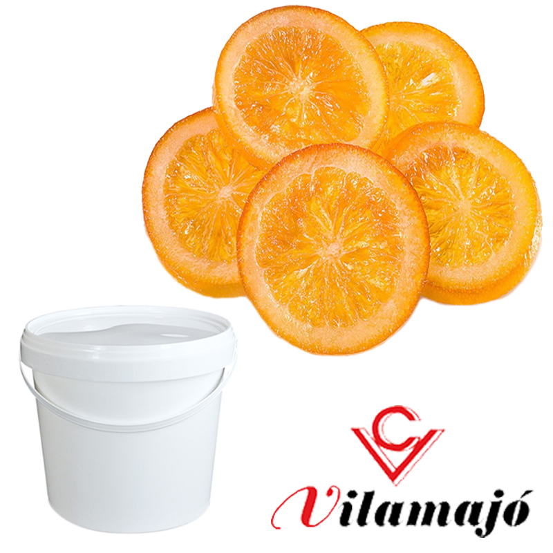Naranja discos escurrida confitada vilamajo (cubo 4,5 kg.)