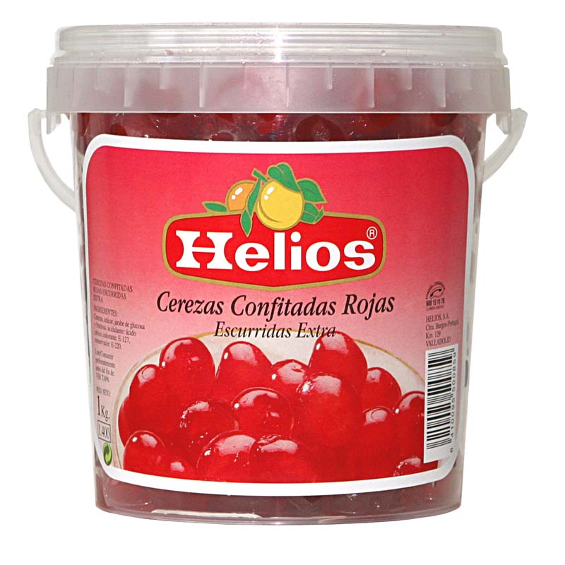 Cereza 1 kg roja escurrida (cubo 1 kg)