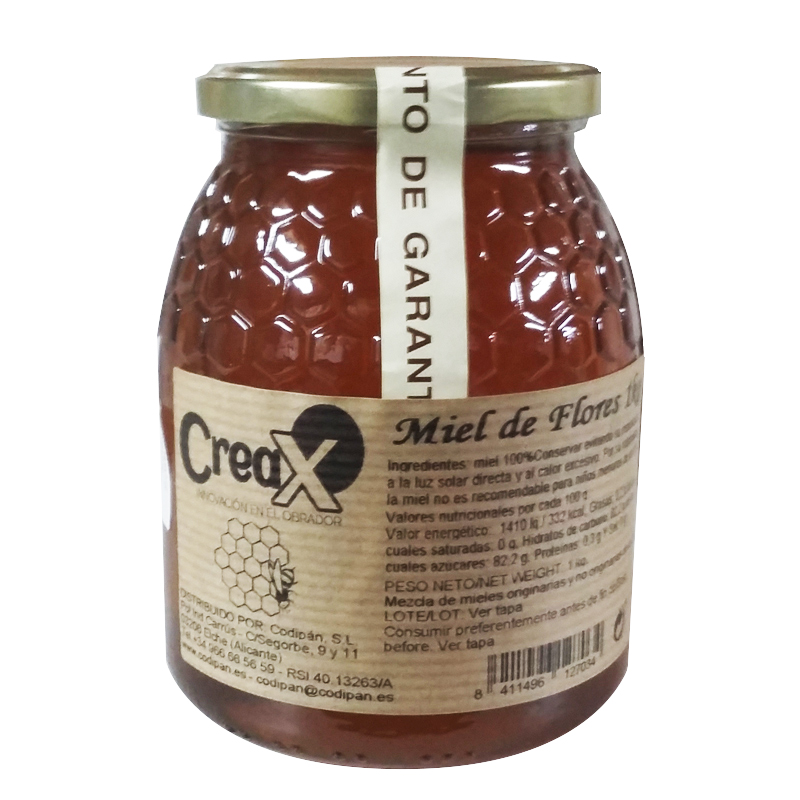 Miel mil flores 1 kg. creax ( cubo 1 kg.)