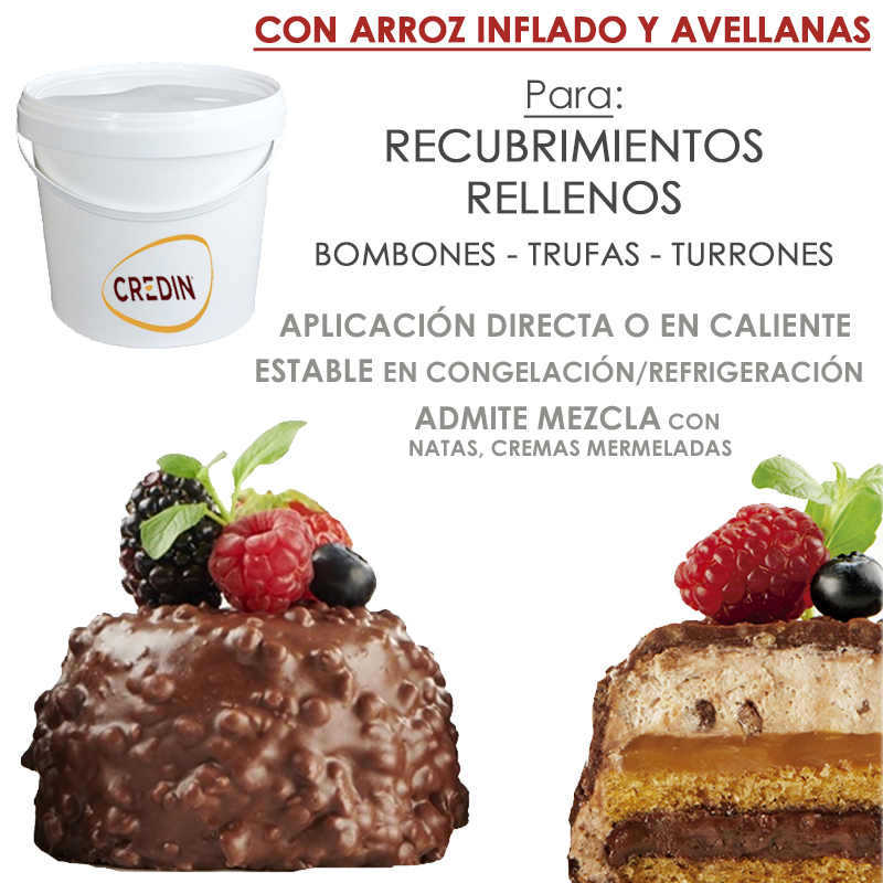 Credi filling crocante avellana chocolate (cubo 3 kg.)