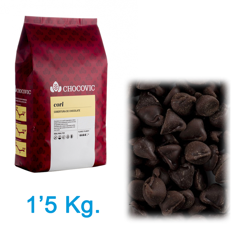 Cobertura chips cori 900 pura (6 bolsas 1.5 c 9 kg.)