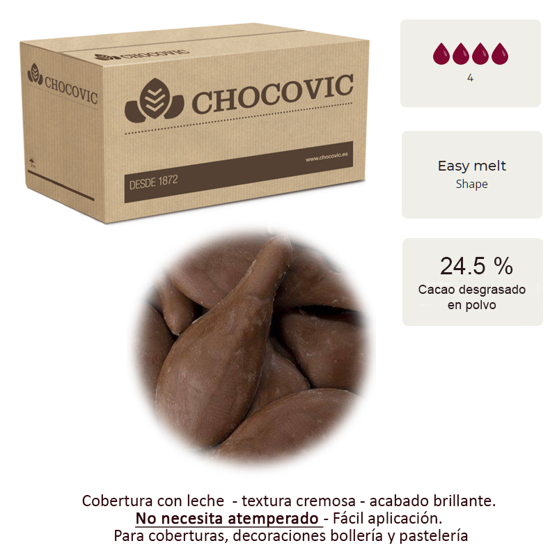 Cobertura superbrill 250 fraccion.chocovic-c.10 kg