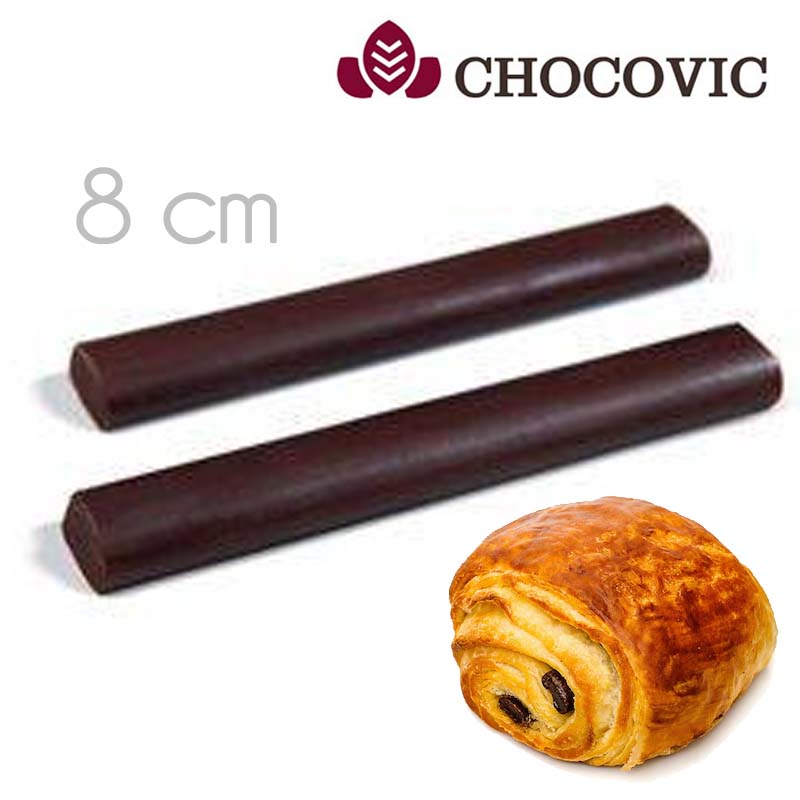 Barrita negra 8 cm.choco.puro -caja 15 pq.de 1.7 kg (9 grs.)