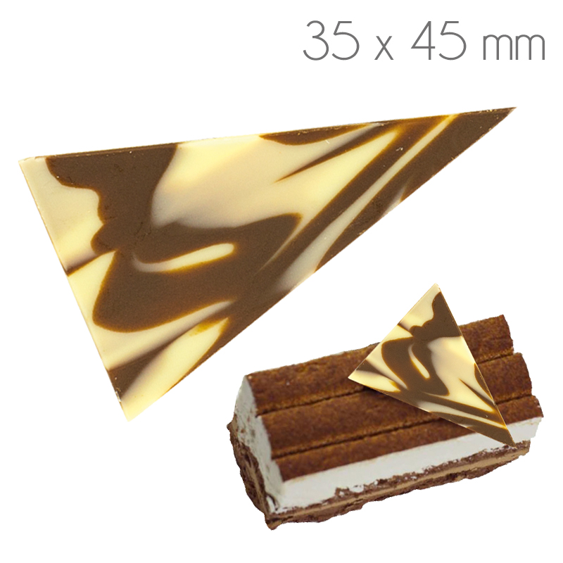 Triangulo marmol choco. 35x45mm (caja 350 und)