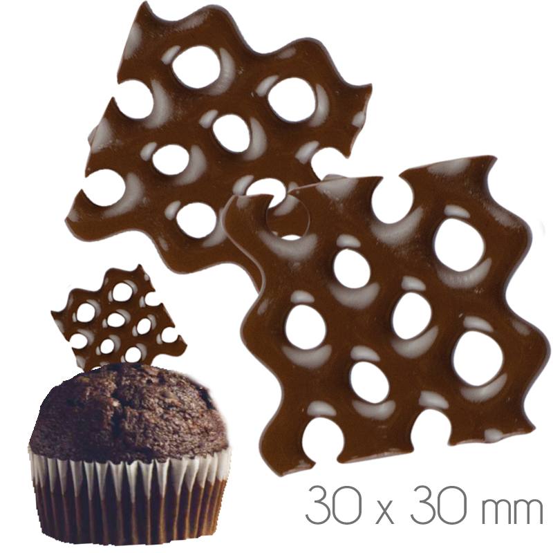 Cuadrado red. negro choco (caja 310 und) - 9718 30x30