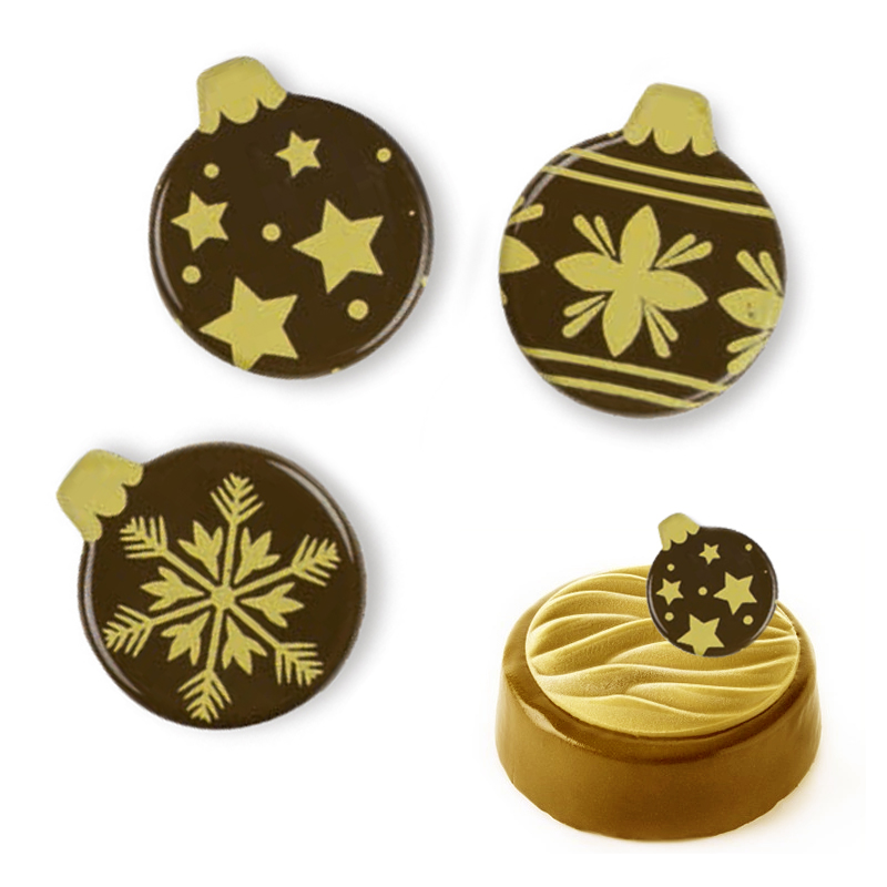 Bola pequeña dorada choco navidad c.135 u- 14432f356sp