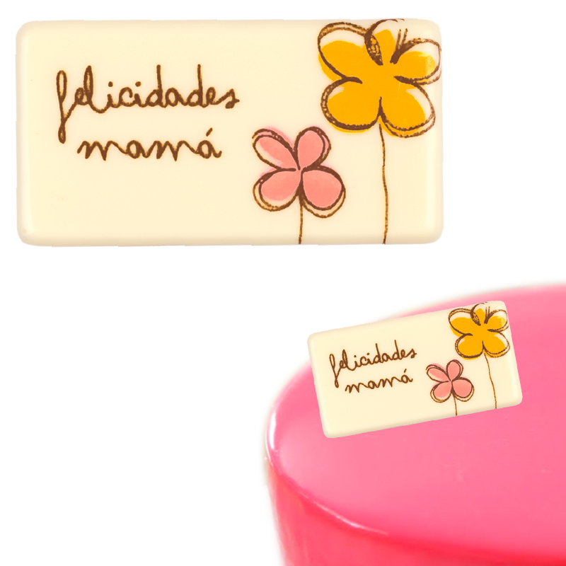Felicidades "mama" choco.rect.29x54 mm.14040f125sbp(c.60 u.)