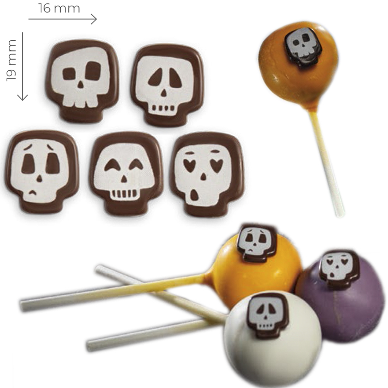 Mini calaveras choco negro (caja 270 und.)-22774f414p