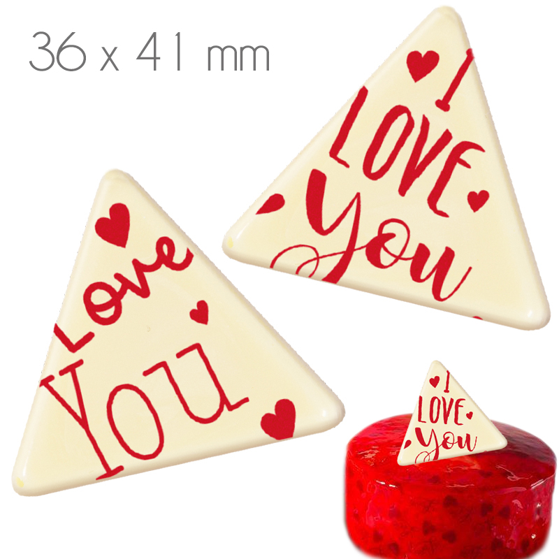 Triangulo love choco blanco caja 144 uds ref. 19016f382sbp