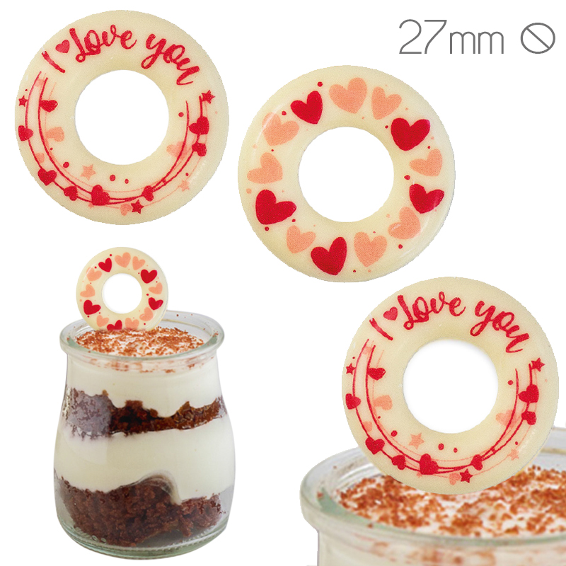 Circulo amor choco blanco 27 mm. ref.21334f406bp-c. 96 uds
