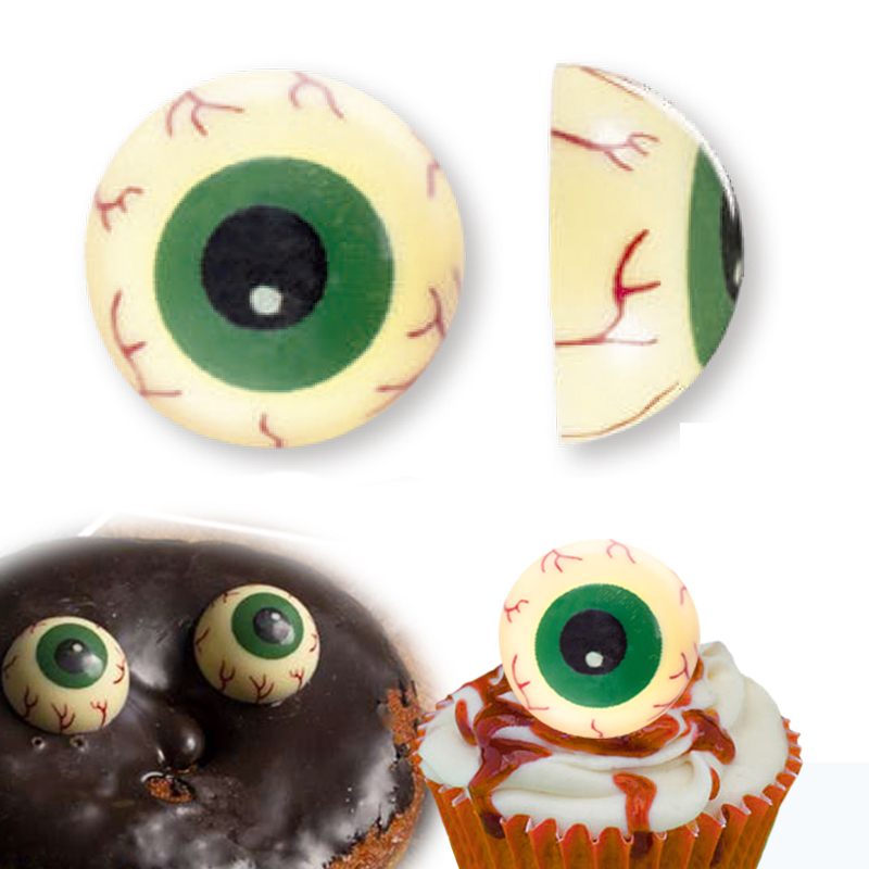 Ojo choco blanco 3d halloween - (caja 80 und.)