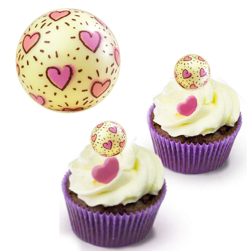 Bola corazon alegre 3d choco bco.sv-27mm.15854f236b-c.40