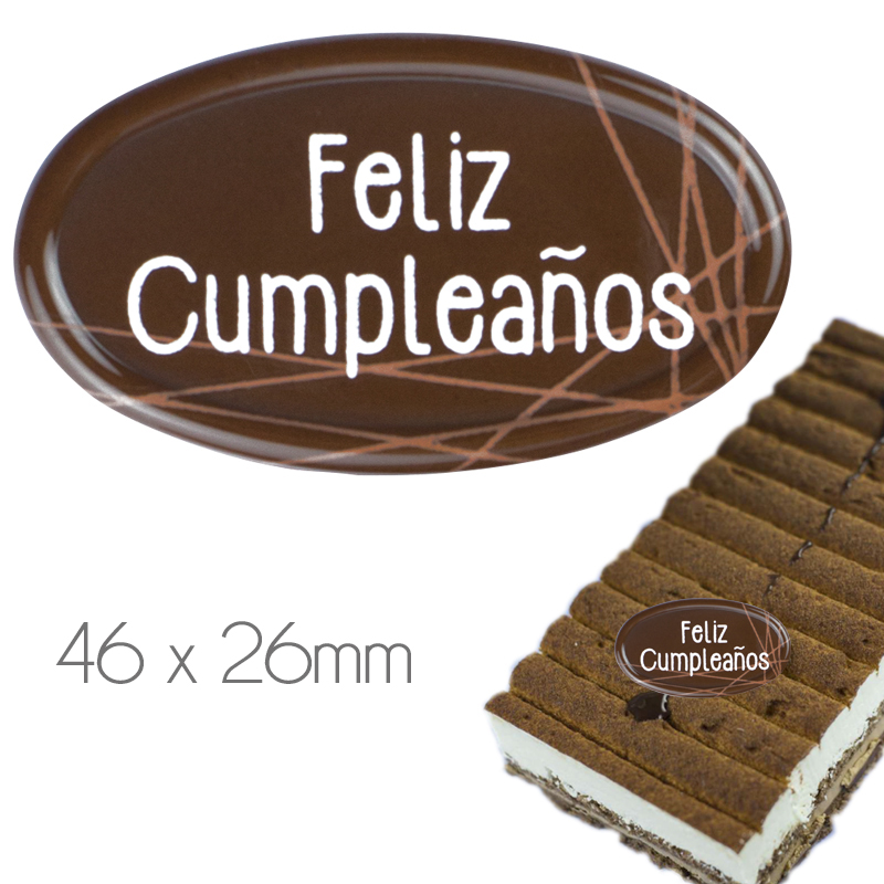 Letrero feliz cumpleaños choco (90 u.) -14666f7p