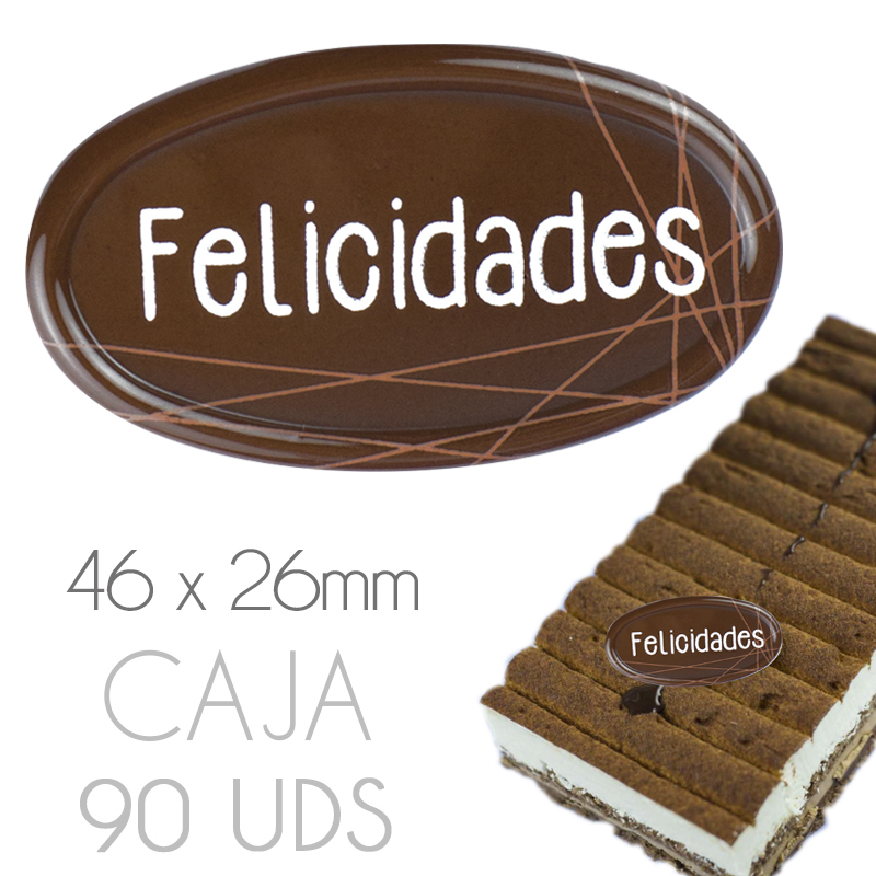 Letrero felicidades choco (90 u.) 14665f7p
