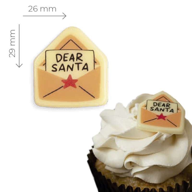 Letrero dear santa choco bco. 2.9x2.6 cm.ref.22776f411bp (c.135und)