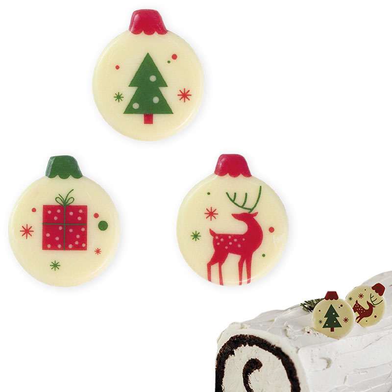 Bola peq.navidad choco/bco.2,5xh3 cm.r.20476f356sbp c. 135 u