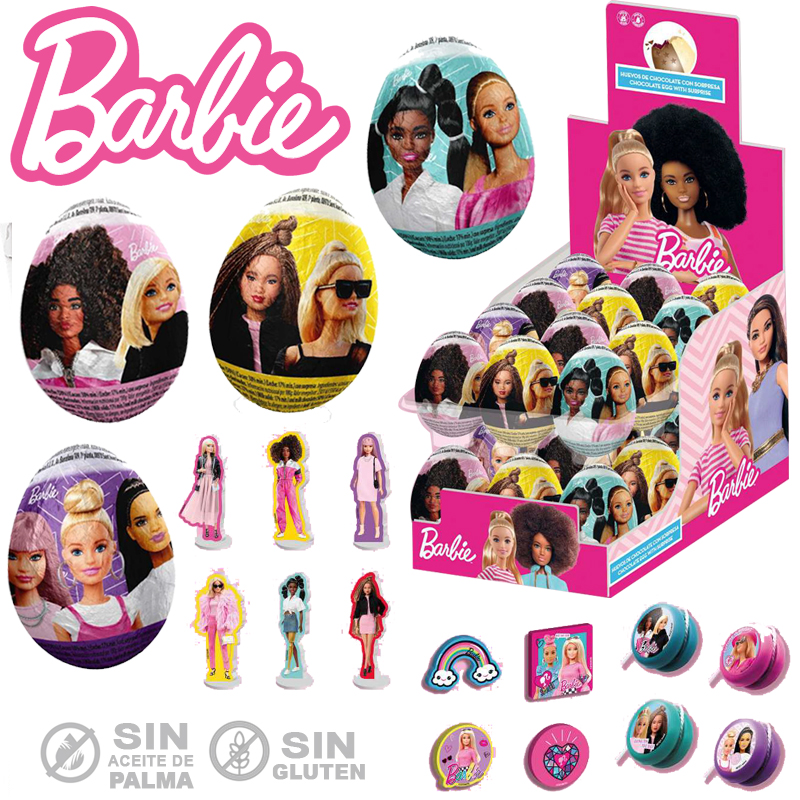 Huevo choco c/sorpresa barbie 20gr.(c.4 disp.x24 un)