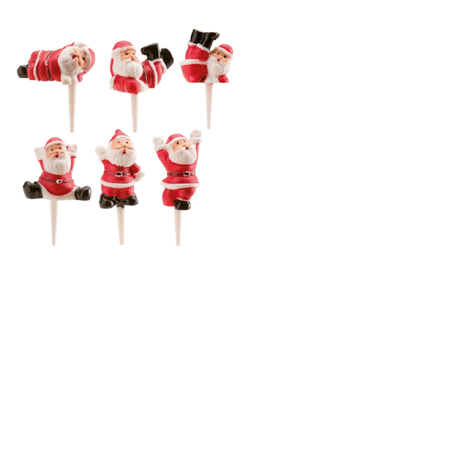 Papa noel 6 modelos plast.6 cm (bolsa 72 und.)