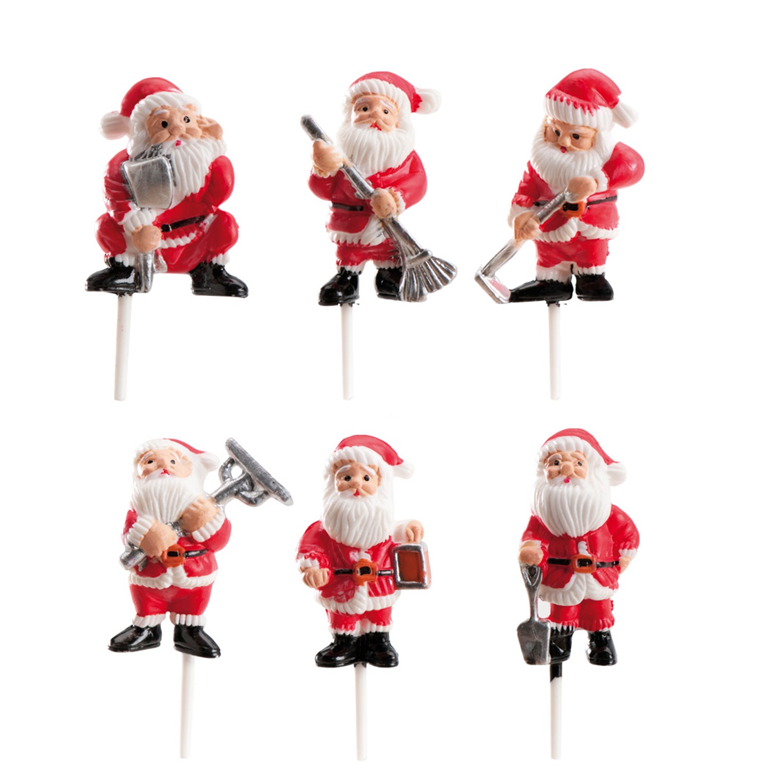 Santa claus 6 modelos plast. 4 cm (bolsa 72 und.)