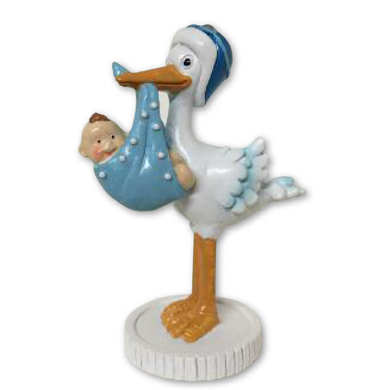 Bautizo cigüeña piloto azul 9 cm.ref.1287 (caja 48 u.)