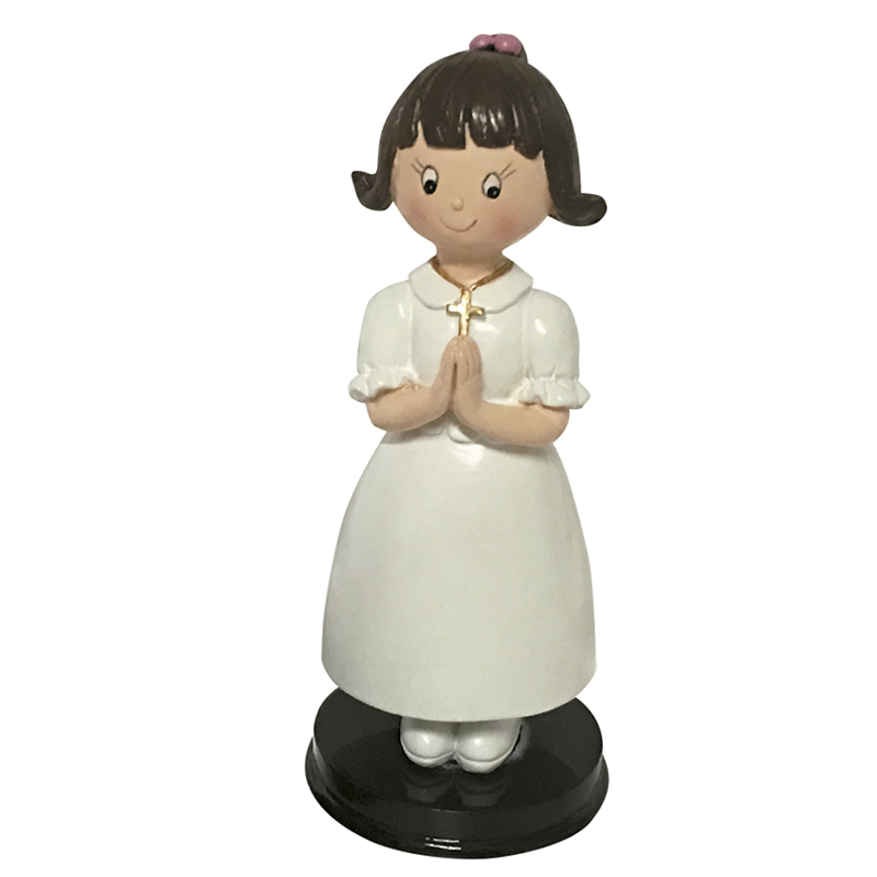 Comunion niña rezando cruz ref. 1213 14 cm. (c.50 und.)