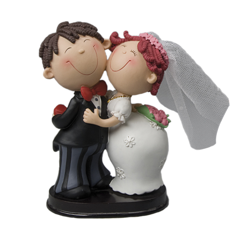 Pareja novios ref.1145 rizos 17 cm (caja 16 unid.)