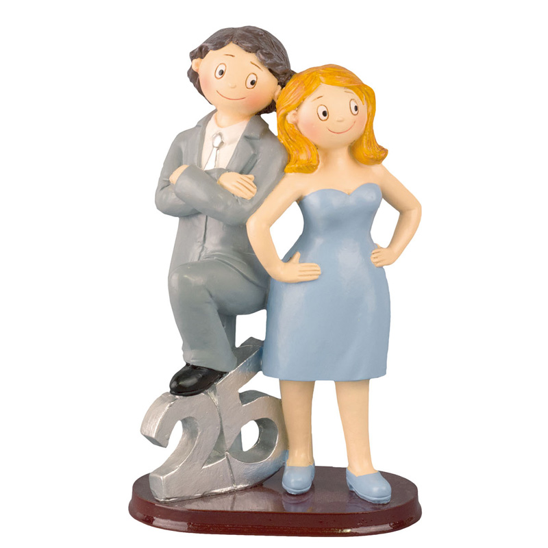 Pareja novios 25 aniversario ref.1244 (caja 12 unid)